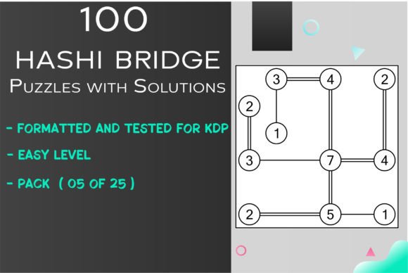 100 Easy Hashi Bridge Puzzles 5 of 25