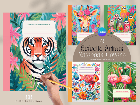9 Maximalist Composition Notebook Covers: Graphics for Kdp Interiors