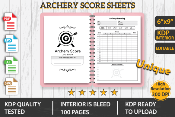Archery Score Sheet KDP Interior: Graphics for Real Publishing