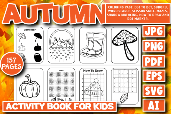 Autumn Activity Book for Kids Vol. 2