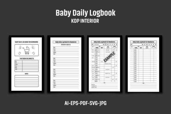 Baby Daily Log Book for Newborns KDP Graphics