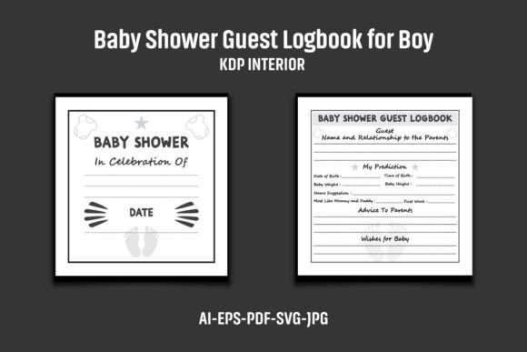 Baby Shower Guest Logbook for Boy – KDP Graphics & Interiors