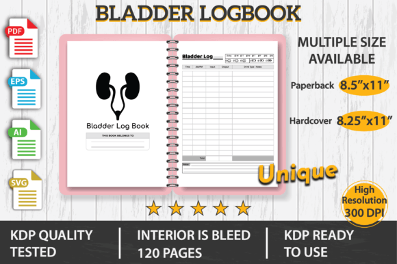 Bladder Log Book KDP Interior Graphics