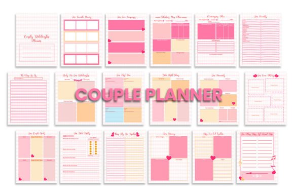 Couple Planner, Couple Journal Graphics by Kdp Interiors
