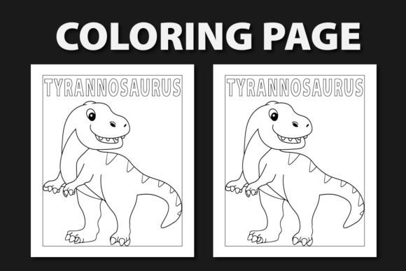 Dinosaur Coloring Page: KDP Interiors & Graphics