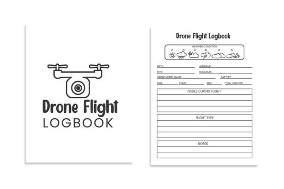 Drone Flight Logbook: Graphics for Kdp Interiors