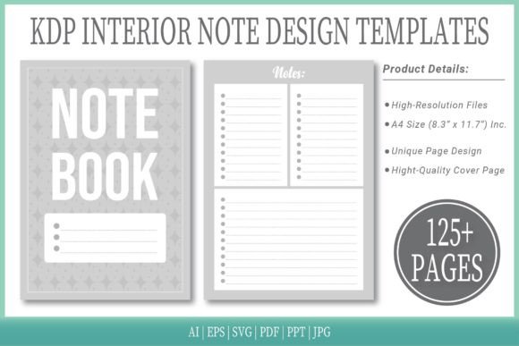 Grey Goose Notepad Templates: Graphics for KDP Interiors