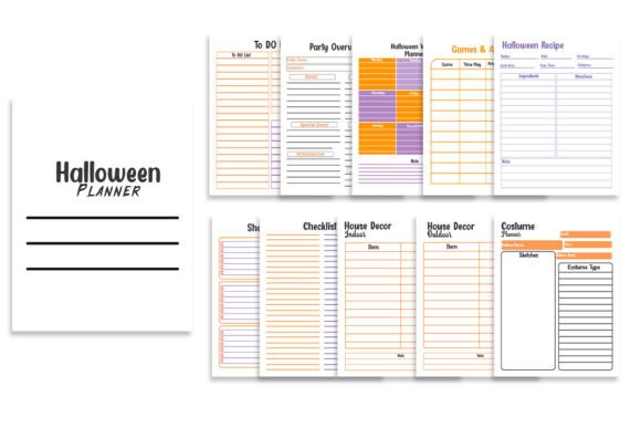 Halloween Planner: Graphics for Kdp Interiors