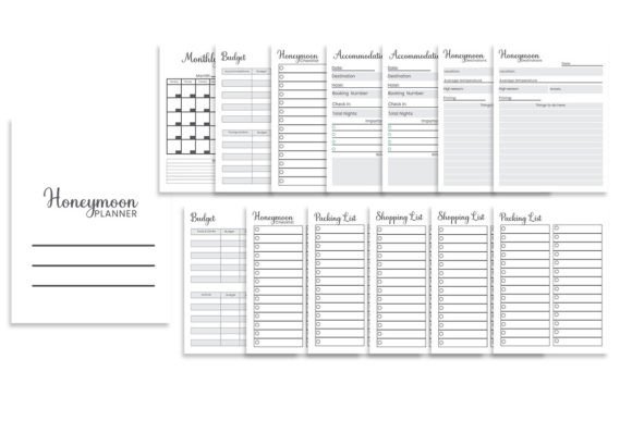 Honeymoon Planner Graphics by Kdp Interiors
