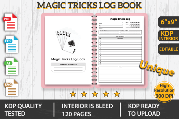 Magic Tricks Log Book KDP Interior