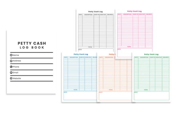 Petty Cash Log Book Graphics for KDP Interiors