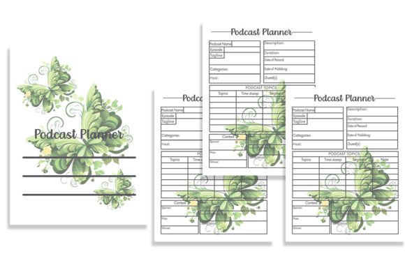 Podcast Planner Graphics for KDP Interiors