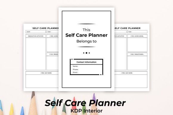 Self Care Planner KDP Interior Graphics