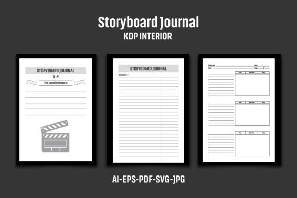 Storyboard Journal KDP Interior: Graphics for Real Kdp Interiors