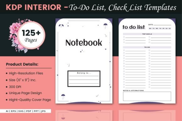 To Do List Graphics for KDP Interiors