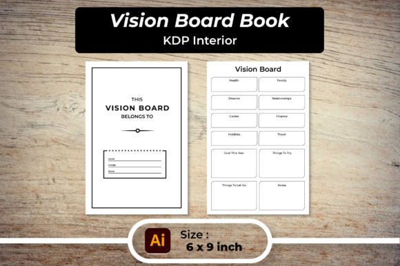 Vision Board Book KDPInterior Graphics