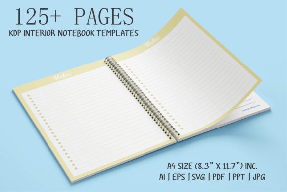 Yellow Notepad Templates: Graphics for KDP Interiors & Handmade Business